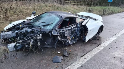 McLaren 720S wrecked in M54 crash