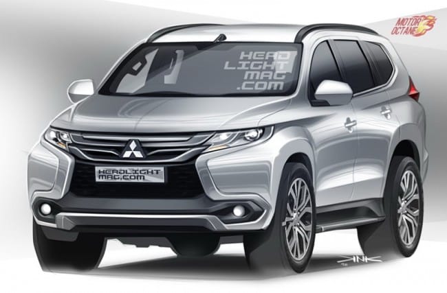 2015-Mitsubishi-Pajero-Sport-front-three-quarter-rendering