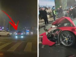 Ferrari senilai $250 ribu hancur total di kecelakaan parah!