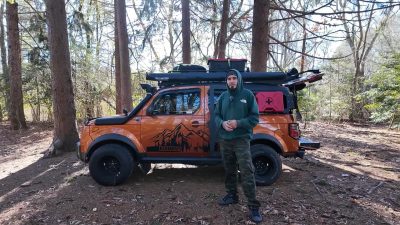 Honda Element Overlander Is a Heavily Modded Camper Designed To Accommodate Four People