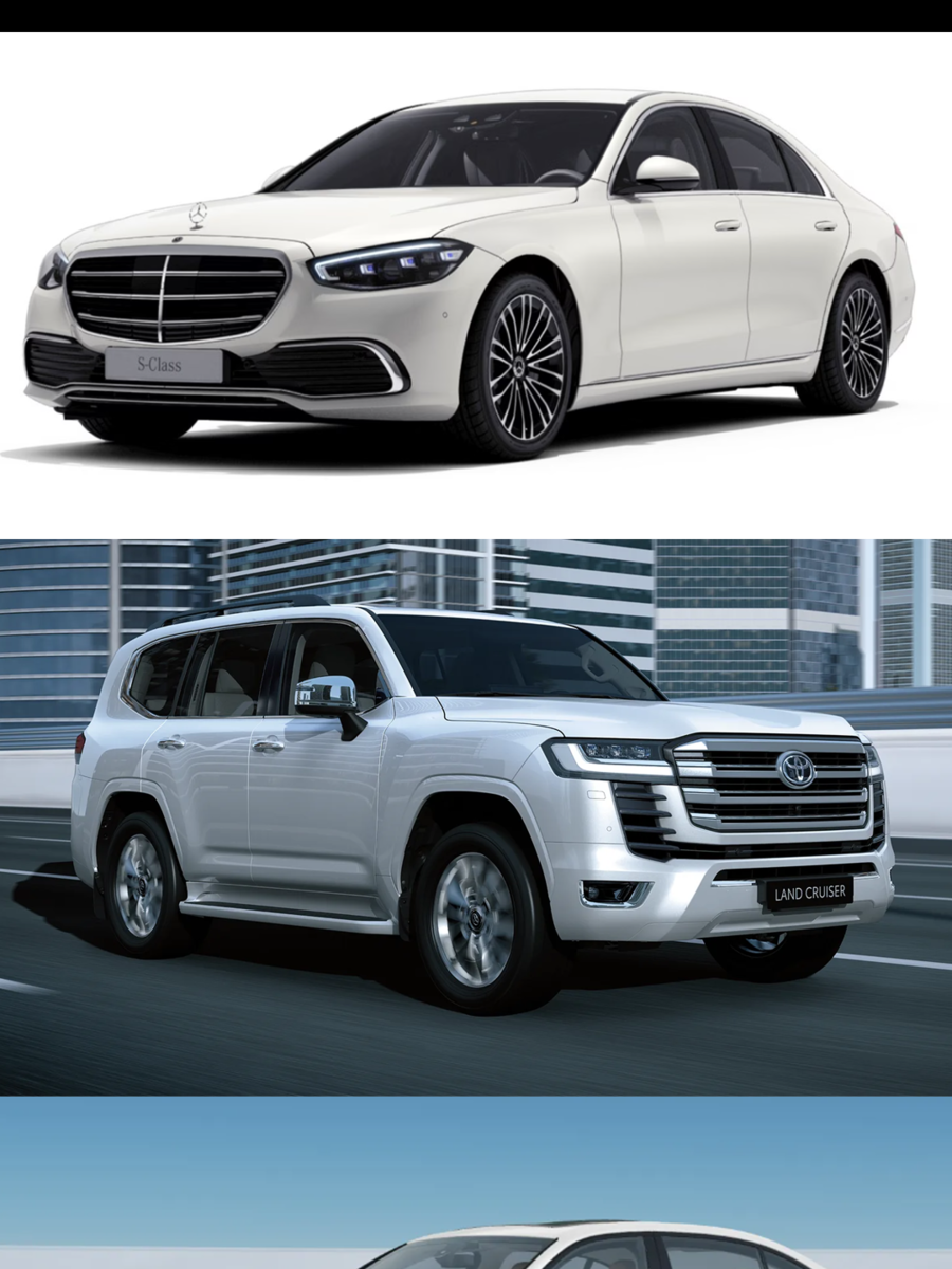 5 Luxury Cars That Look The Bomb In White Colour, Mercedes Benz S Class, BMW 3 Series, Toyota Land Cruiser, Audi A8, Lexus ES300h