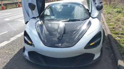 McLaren 720S supercar pulled over on M1 by Derbyshire Police