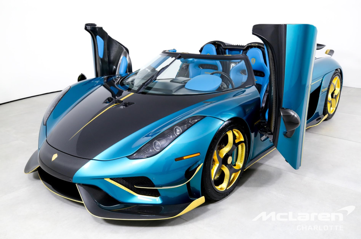 Ultra-Rare Candy Blue Koenigsegg Regera For Sale