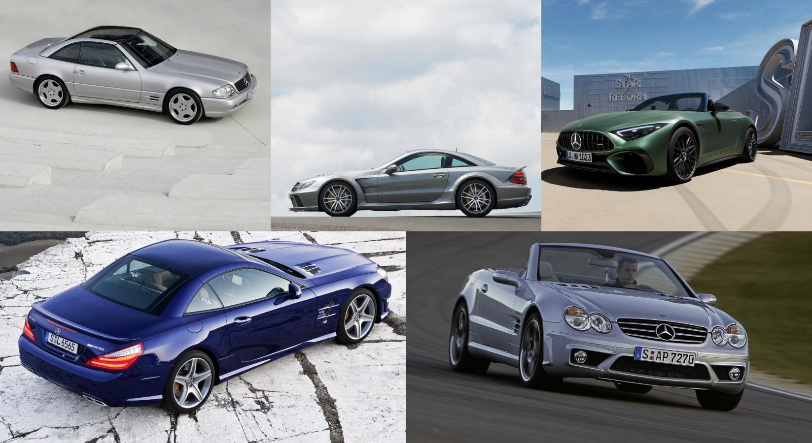 Collage of AMG SLs