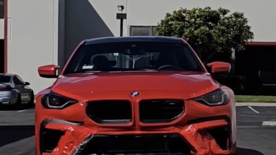 Designer uses duct tape to fix the looks of the BMW M2