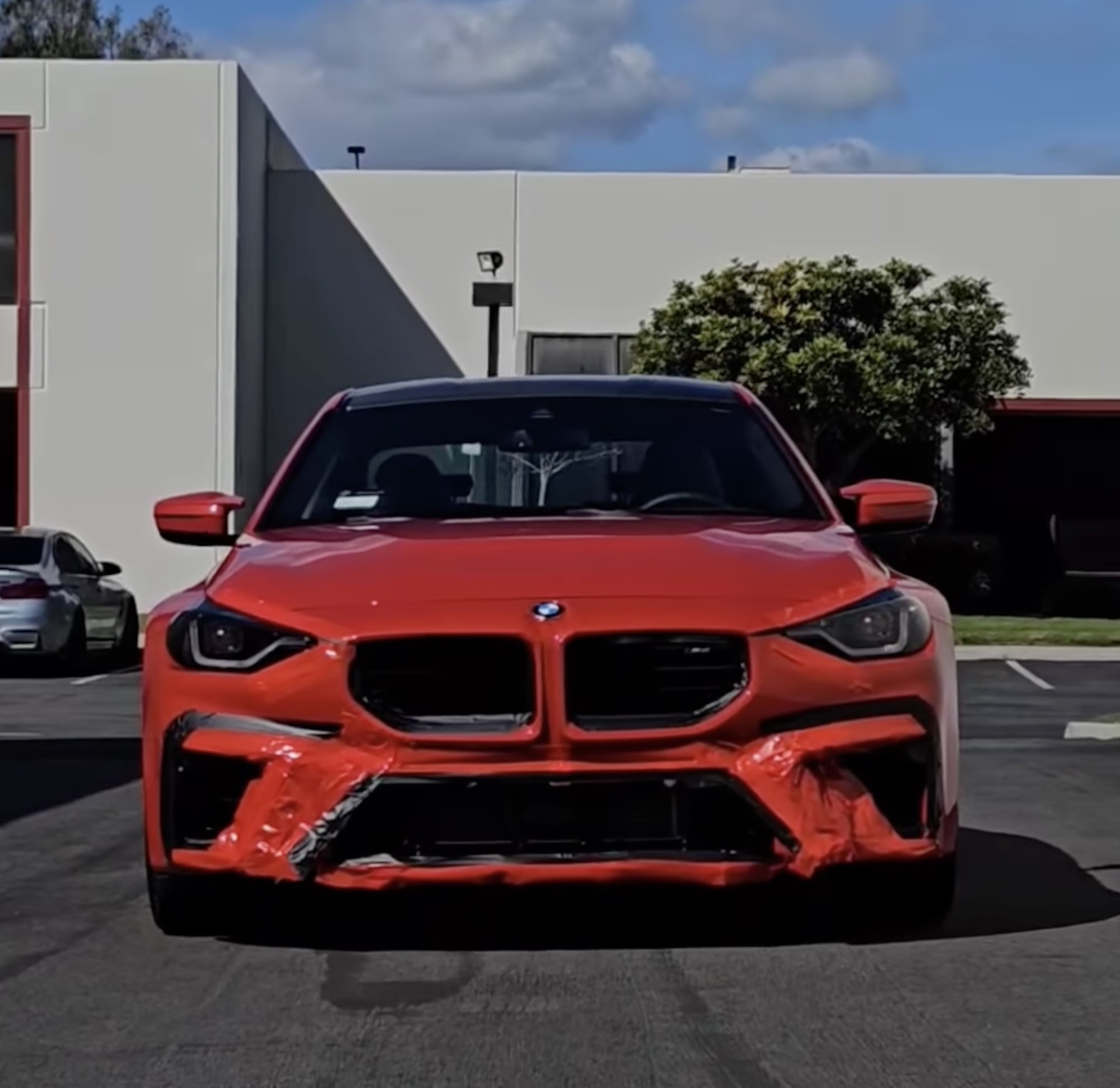 Designer uses duct tape to fix the looks of the BMW M2