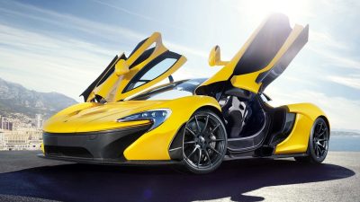 McLaren P1 with butterfly doors