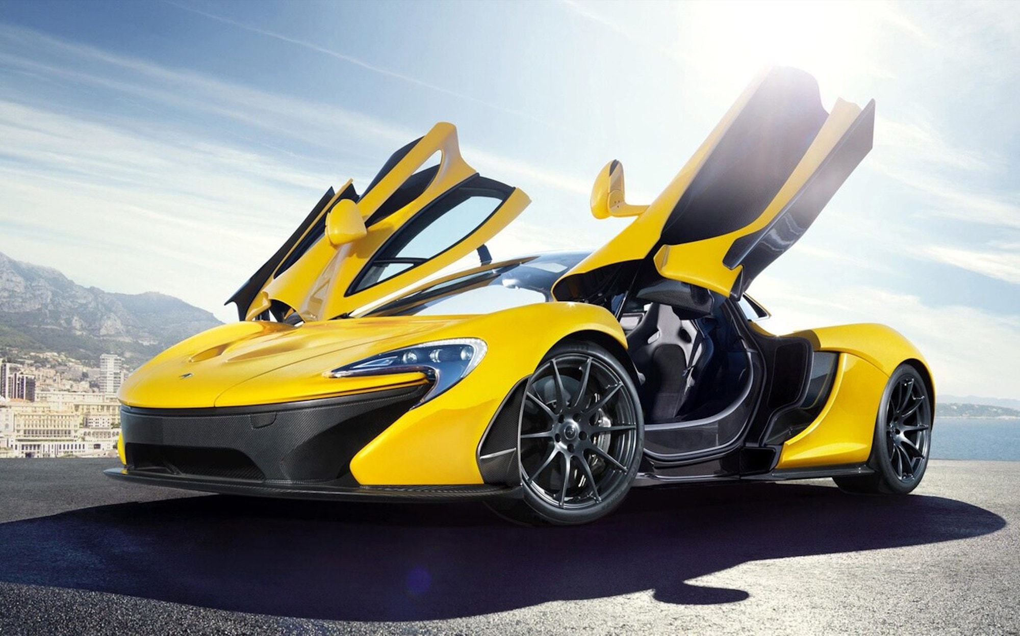 McLaren P1 with butterfly doors