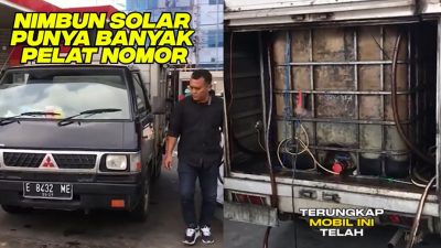 Mitsubishi L300 Tertangkap Basah Ingin Nimbun Solar Subsidi, Punya Banyak Pelat Nomor