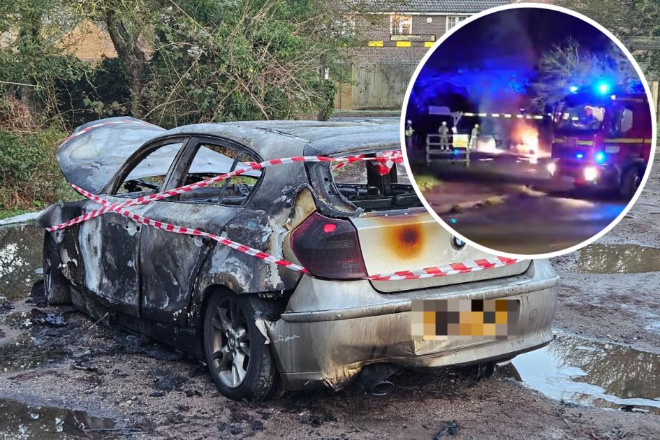 BMW set on fire in Abingdon car park stolen from home