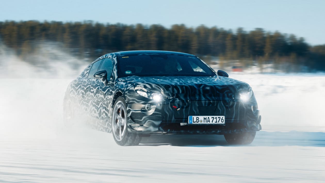 Mercedes-AMG’s Porsche Taycan killer powerslides into view