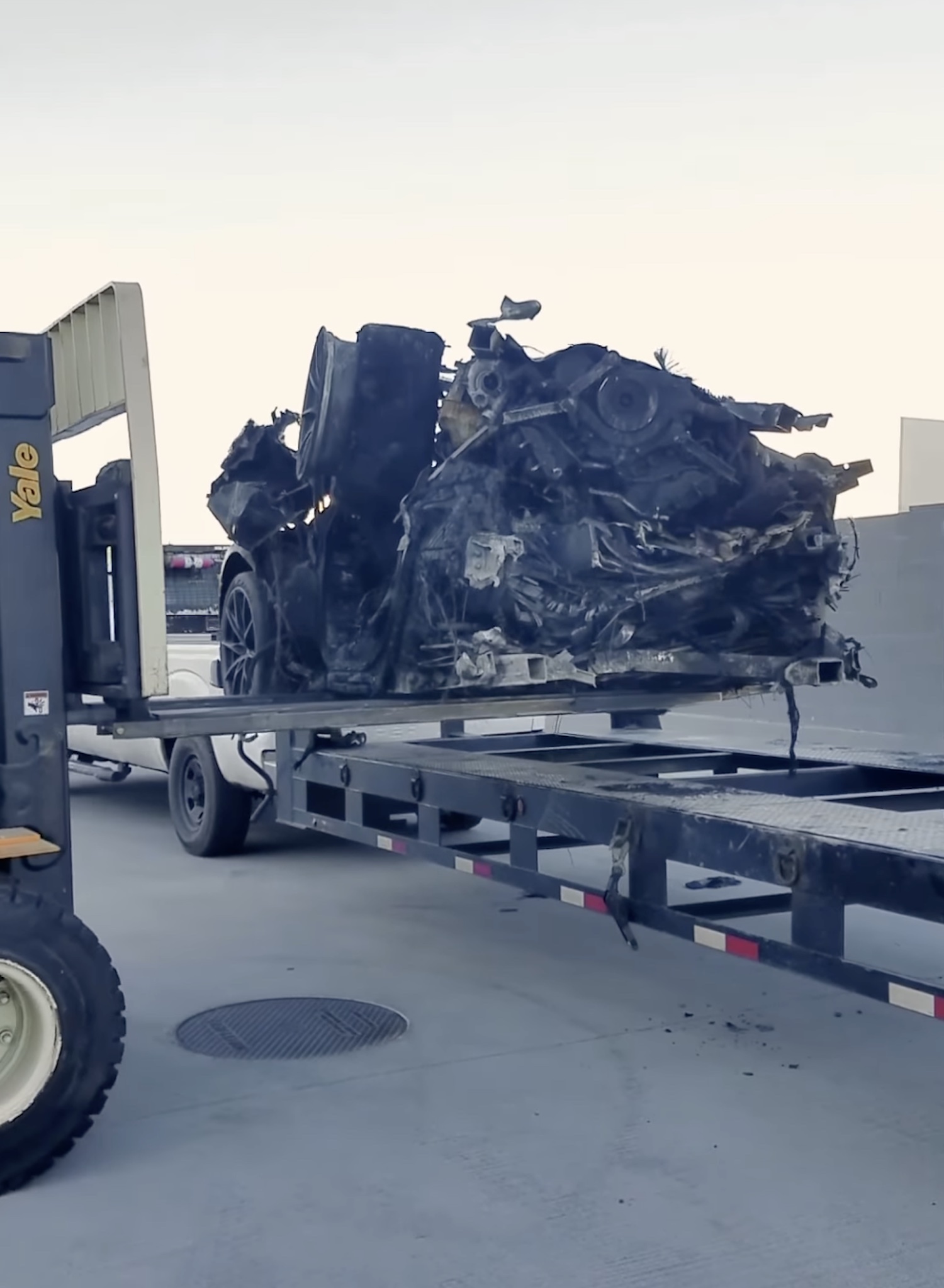 Parts left from a burned McLaren are now for sale