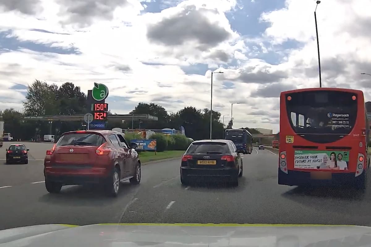 Heartstopping video shows Audi driver with toddler in back ram cops during West Midlands chase