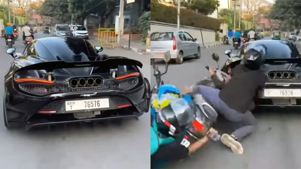 Viral Video: Scooter Crashes Into A Rs 12 Crore McLaren 765 LT Supercar In Bangalore