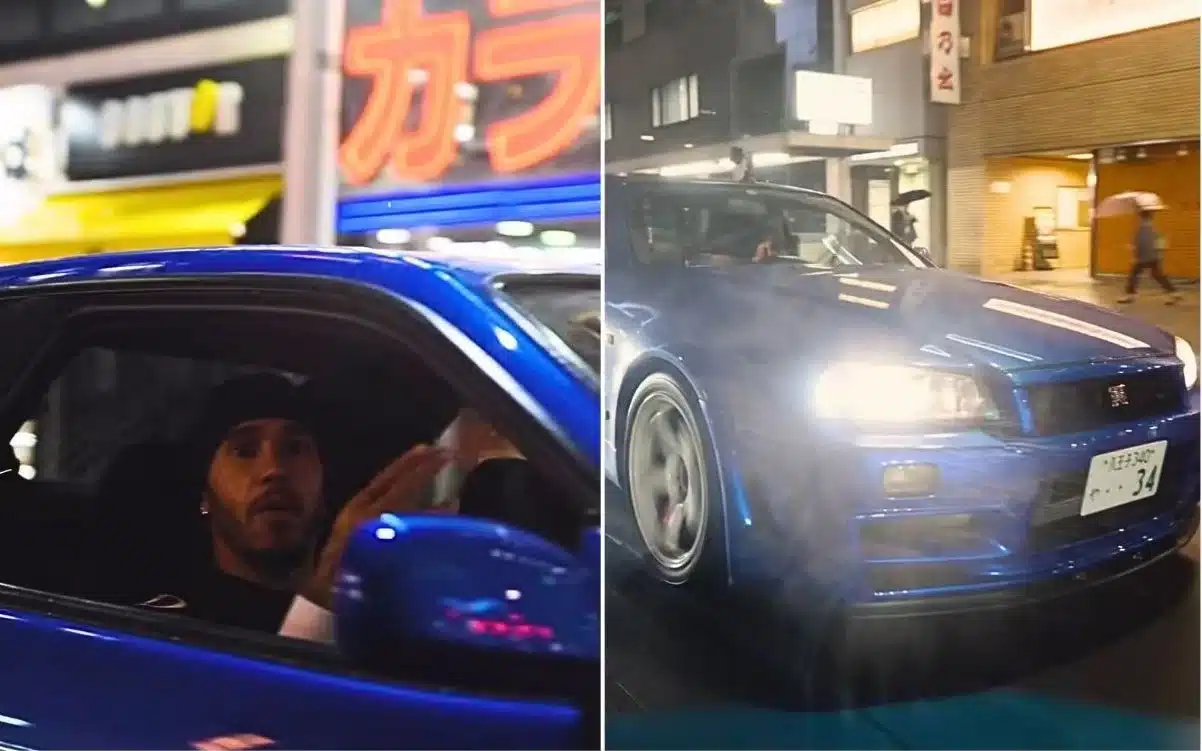 Fans amazed as Lewis Hamilton cruises Tokyo in rare supercar