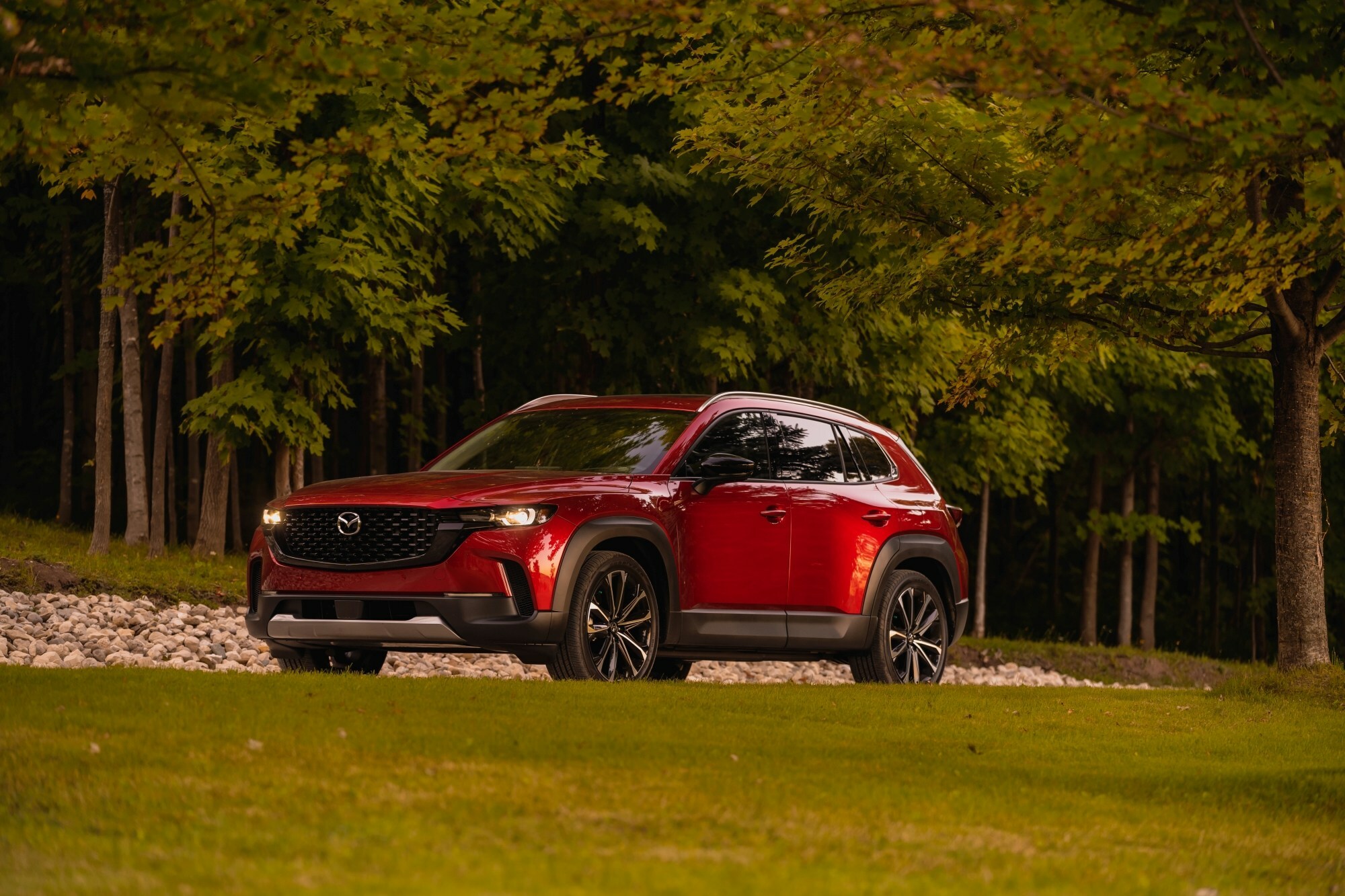 Top to bottom, Mazda’s CX-50 is a more upscale vehicle