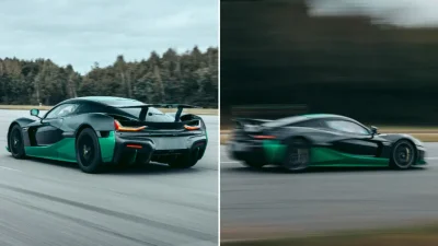 Electric hypercar Rimac Nevera sets record reverse-driving speed of 171 mph