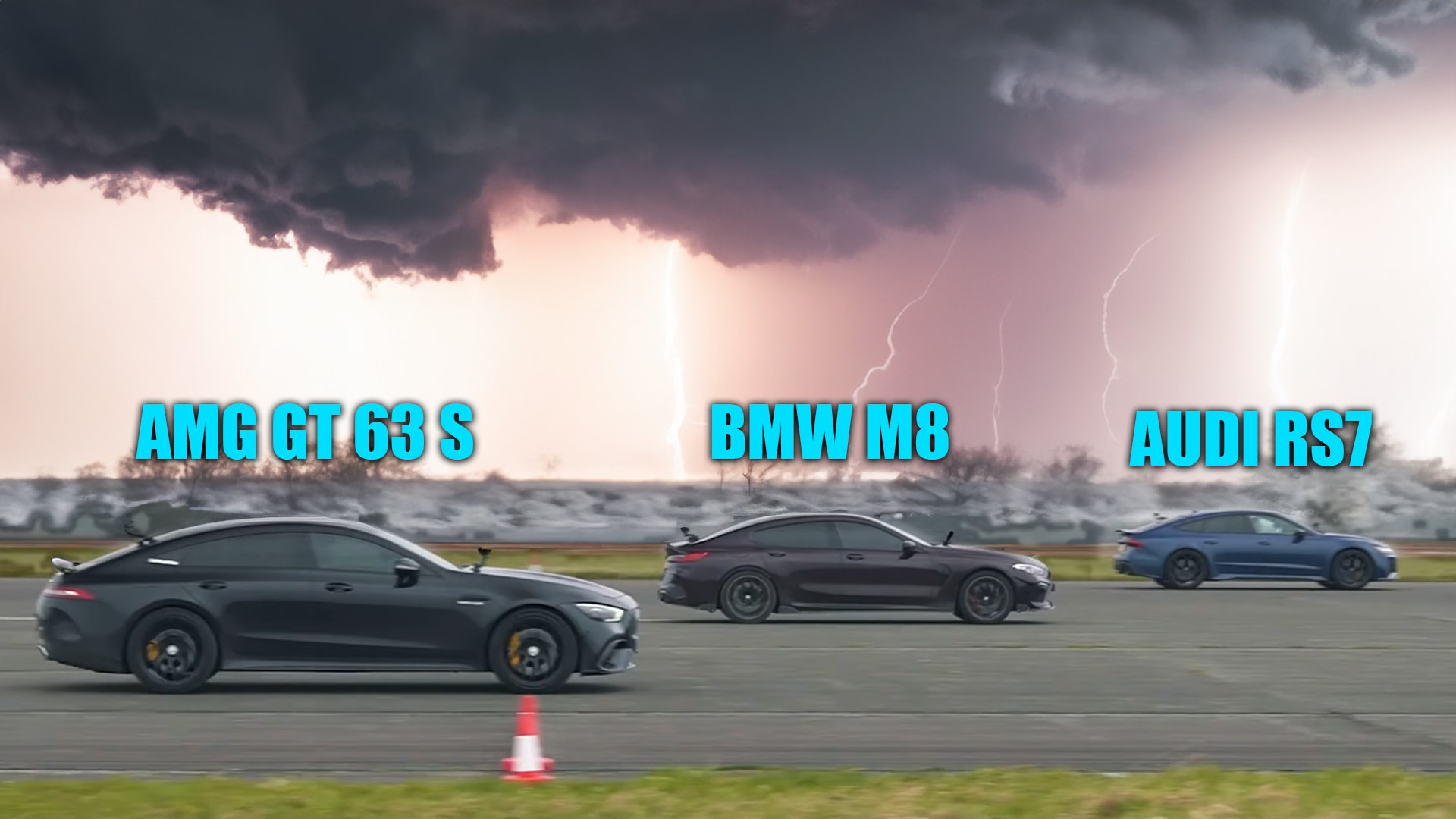 Mercedes-AMG GT 63 S vs. BMW M8 Competition Gran Coupe vs. Audi RS7 performance