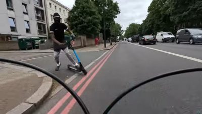 cyclist crashes illegal e scooter london 0 13 screenshot.png