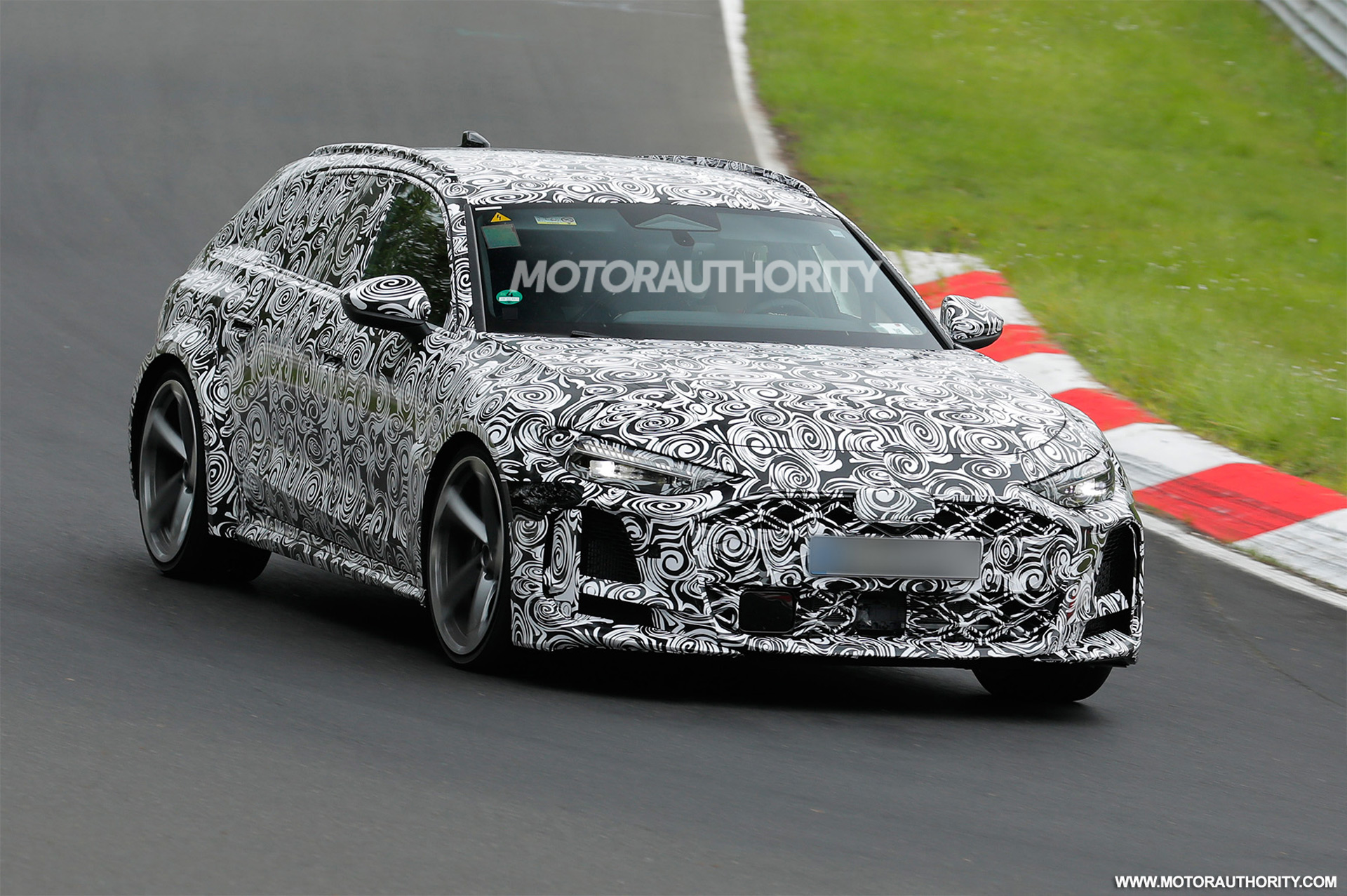 2026 Audi RS 5 Avant plug-in hybrid spied at the 'Ring