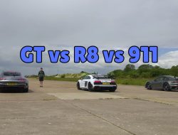 Lomba Drag Porsche 911 Turbo S vs Audi R8 GT RWD vs Mercedes-AMG GT 63: Hasil Menakjubkan!