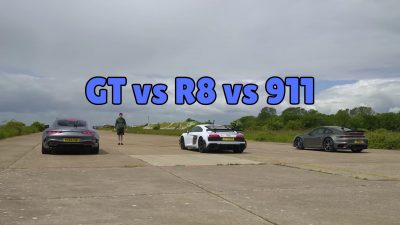 Lomba Drag Porsche 911 Turbo S vs Audi R8 GT RWD vs Mercedes-AMG GT 63: Hasil Menakjubkan!