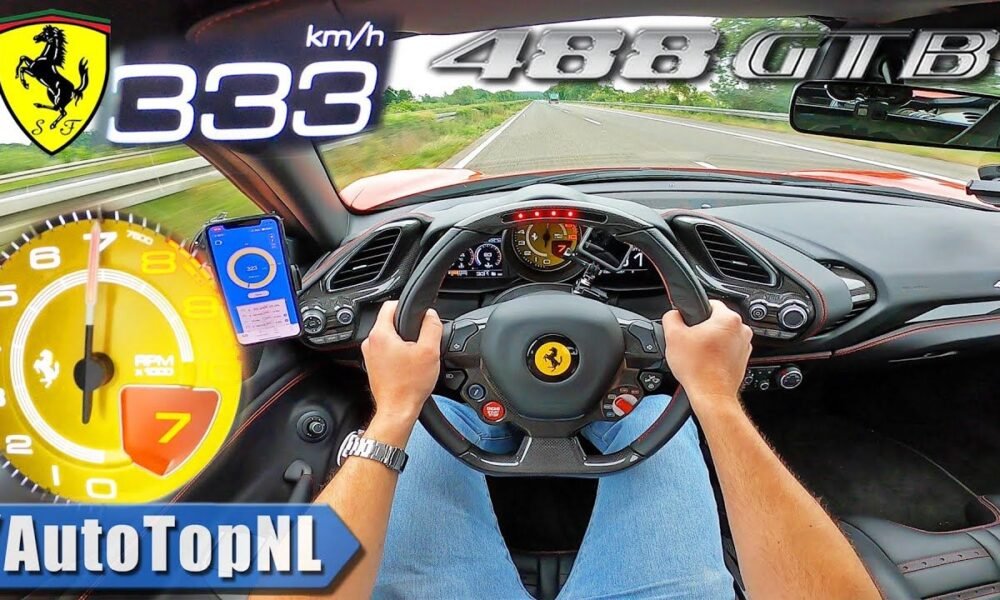 Doing 200 MPH in a Ferrari 488 GTB on public roads