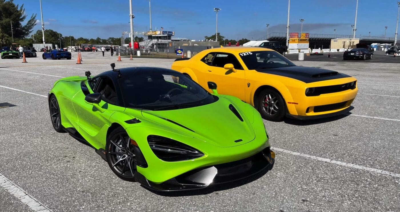 McLaren 765LT vs 1,200 HP Dodge Demon