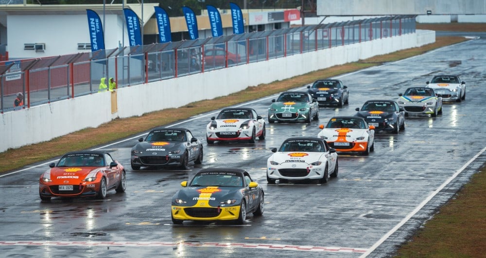 1st round of 2024 Miata Spec Series gets rained on