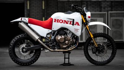 Transformasi Honda Africa Twin menjadi gaya rally klasik ala Auto Fabrica yang modern