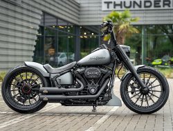 Harley-Davidson Fat Boy Meledak Menjadi Custom Silver Blast dengan Sentuhan Rahasia Audi dan AMG