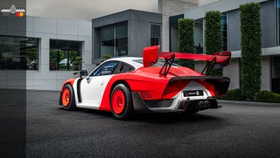 Two road-going Porsche 935s on display with Lanzante at the Festival of Speed Z| GRR