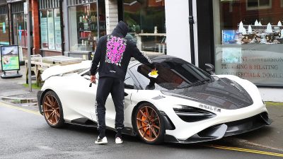 Marcus Rashford is hit with ANOTHER parking ticket after leaving his £270,000 McLaren 765LT on double yellow lines in Cheshire... just weeks after his last one