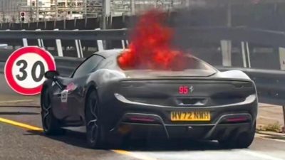 Ferrari Rear-Ended at 2024 Ferrari Cavalcade