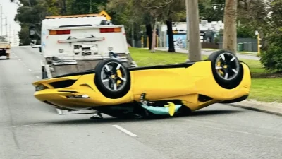 Million-dollar Ferrari SF90 Stradale flips on roof, safety systems protect occupants - Drive