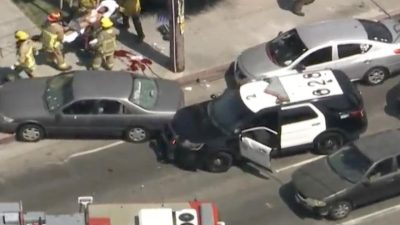 L.A. carjacking suspect critically injured in chaotic confrontation with deputies