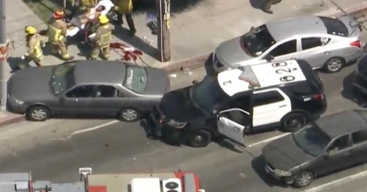 L.A. carjacking suspect critically injured in chaotic confrontation with deputies